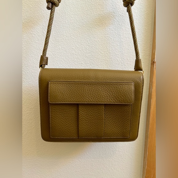 Dagne Dover Pebbled Leather Purse in Olive Green - discontinued style - Picture 6 of 13